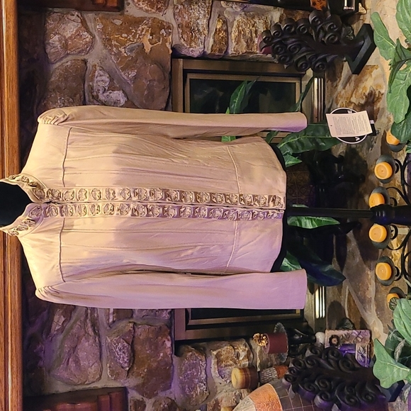 Peter Nygard Luxe Leather Jacket Size 14 - Picture 4 of 15